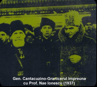 Gen. Cantacuzino-Granicerul (stanga), impreuna cu Prof. Nae Ionescu (1937)