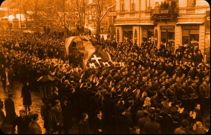 Funeraliile eroilor Mota - Marin, Bucuresti, 1937