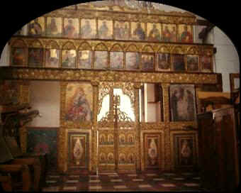 Prodromos, iconostasul de lemn al bisericii
