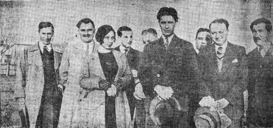 Mihail Polihroniade (al doilea din dreapta) mpreun cu Corneliu Codreanu si alti intelectuali legionari
